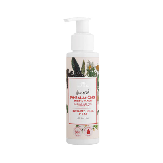 Intimate Wash Gel with Chamomile, Aloe, and AHA, pH 4.5